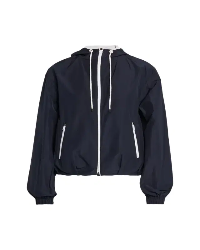 Brunello Cucinelli Techno Cotton Hooded Zip Jacket