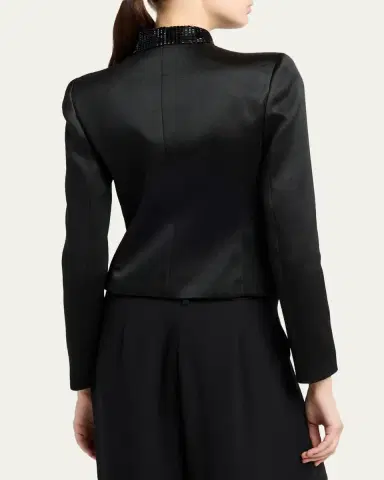 Giorgio Armani Embroidered Silk Single-Breasted Jacket | Thumbnail 3