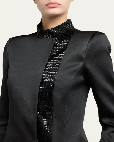 Giorgio Armani Embroidered Silk Single-Breasted Jacket | Thumbnail 5