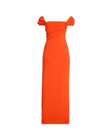 Oscar de la Renta Cap-Sleeve Draped Cady Column Gown | Thumbnail 1