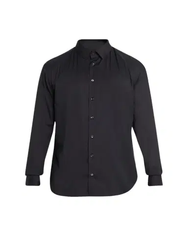 Giorgio Armani Men's Solid Stretch Poplin Sport Shirt | Thumbnail 1
