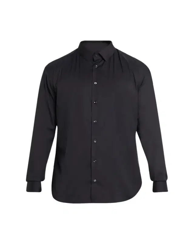 Giorgio Armani Men's Solid Stretch Poplin Sport Shirt