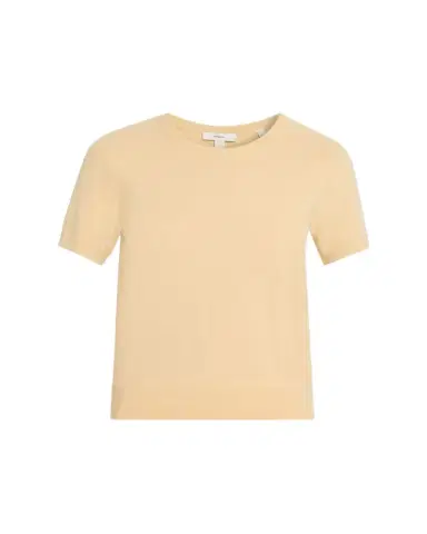 Vince Cashmere-Blend Short-Sleeve Crewneck Sweater | Thumbnail 1 Vince Cashmere-Blend Short-Sleeve Crewneck Sweater | Thumbnail 1