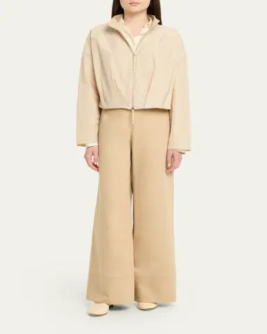 Lafayette 148 New York Pleated Technical Twill Crop Jacket | Thumbnail 2 Lafayette 148 New York Pleated Technical Twill Crop Jacket | Thumbnail 2
