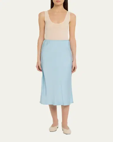 Vince Pull-On Satin Slip Skirt | Thumbnail 2