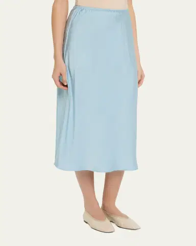 Vince Pull-On Satin Slip Skirt | Thumbnail 4