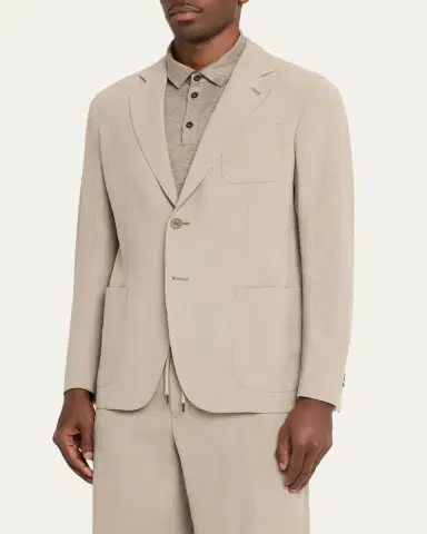 Giorgio Armani Linen Single-Breasted Jacket | Thumbnail 4 Giorgio Armani Linen Single-Breasted Jacket | Thumbnail 4