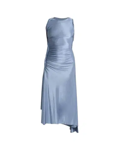 Victoria Beckham Sleeveless Twisted-Trim Satin Midi Dress | Thumbnail 1 Victoria Beckham Sleeveless Twisted-Trim Satin Midi Dress | Thumbnail 1