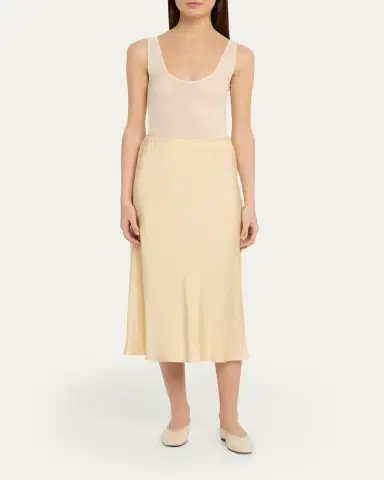 Vince Pull-On Satin Slip Skirt | Thumbnail 2