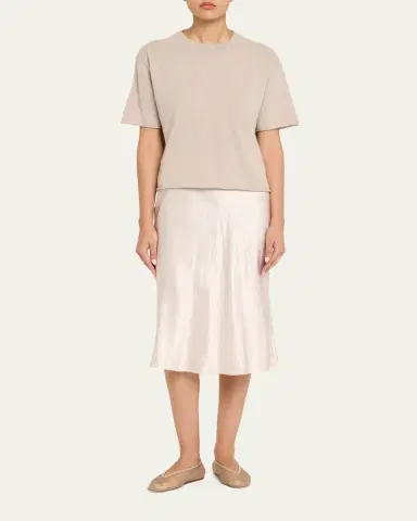 Lisa Yang Cila Short-Sleeve Cashmere T-Shirt | Thumbnail 2