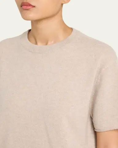Lisa Yang Cila Short-Sleeve Cashmere T-Shirt | Thumbnail 5