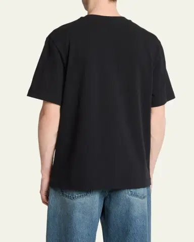 Jacquemus Men's Grosgrain Logo Crewneck T-Shirt | Thumbnail 3