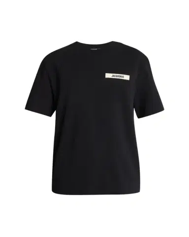 Jacquemus Men's Grosgrain Logo Crewneck T-Shirt | Thumbnail 1