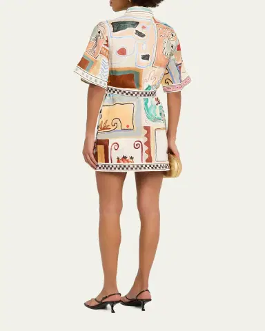 ALÉMAIS Michelle Linen Mini Shirtdress | Thumbnail 3 ALÉMAIS Michelle Linen Mini Shirtdress | Thumbnail 3