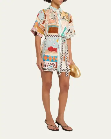 ALÉMAIS Michelle Linen Mini Shirtdress | Thumbnail 4 ALÉMAIS Michelle Linen Mini Shirtdress | Thumbnail 4