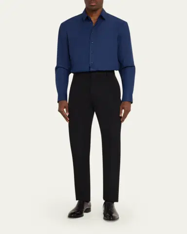 Giorgio Armani Men's Linen Classic-Fit Sport Shirt | Thumbnail 2 Giorgio Armani Men's Linen Classic-Fit Sport Shirt | Thumbnail 2