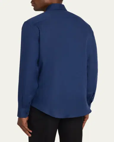 Giorgio Armani Men's Linen Classic-Fit Sport Shirt | Thumbnail 3 Giorgio Armani Men's Linen Classic-Fit Sport Shirt | Thumbnail 3