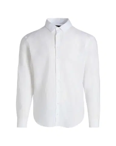 Giorgio Armani Men's Linen Classic-Fit Sport Shirt | Thumbnail 1