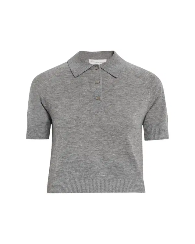 Victoria Beckham Short-Sleeve Wool Polo Shirt