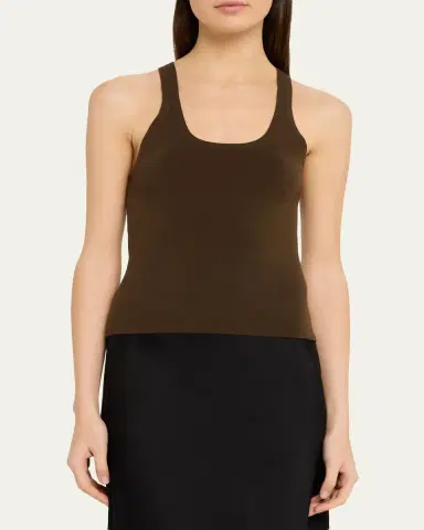 Vince Stretch-Viscose Tank Top | Thumbnail 4
