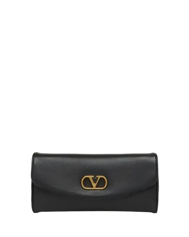 Small VLogo Leather Shoulder Bag