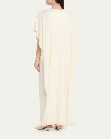 Brandon Maxwell Draped Embellished Crepe Maxi Dress | Thumbnail 3 Brandon Maxwell Draped Embellished Crepe Maxi Dress | Thumbnail 3