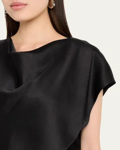 Vince Draped Cowl-Neck Satin Dress | Thumbnail 5