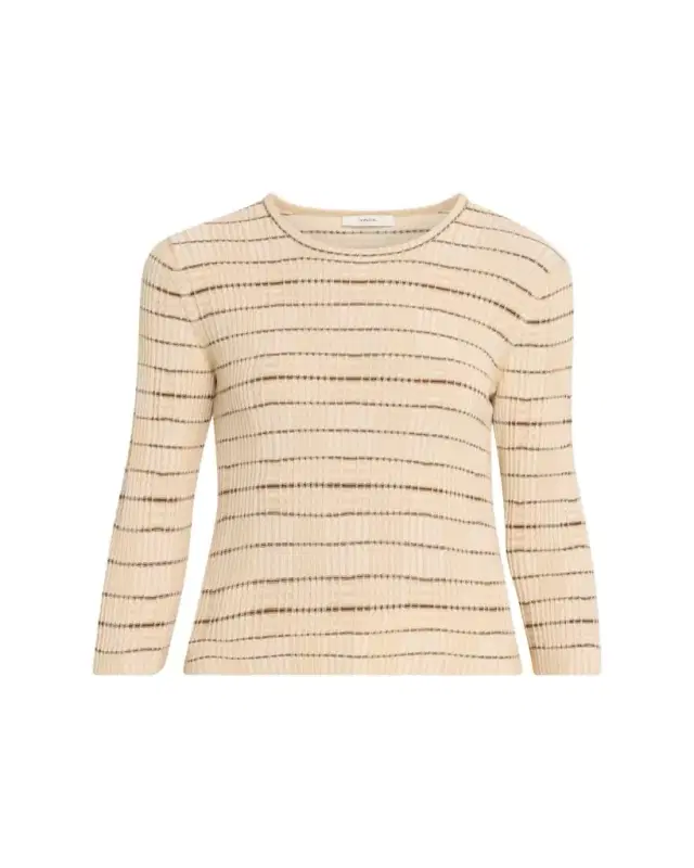 Vince Plaid Elbow-Sleeve Sweater