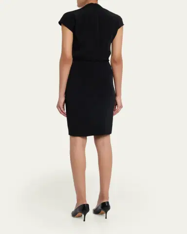 Giorgio Armani Belted Cap-Sleeve Jersey Wrap Dress | Thumbnail 3 Giorgio Armani Belted Cap-Sleeve Jersey Wrap Dress | Thumbnail 3