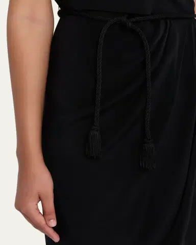 Giorgio Armani Belted Cap-Sleeve Jersey Wrap Dress | Thumbnail 5 Giorgio Armani Belted Cap-Sleeve Jersey Wrap Dress | Thumbnail 5