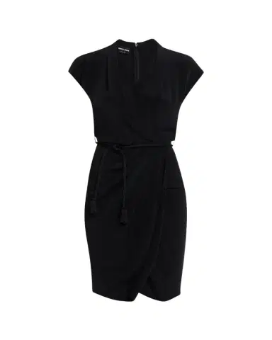Giorgio Armani Belted Cap-Sleeve Jersey Wrap Dress | Thumbnail 1 Giorgio Armani Belted Cap-Sleeve Jersey Wrap Dress | Thumbnail 1