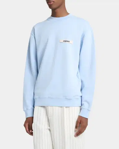 Jacquemus Men's Grosgrain Logo Cotton Sweatshirt | Thumbnail 3
