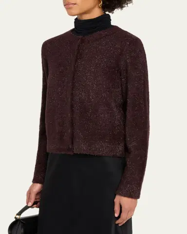 Vince Metallic Knit Cardigan | Thumbnail 4