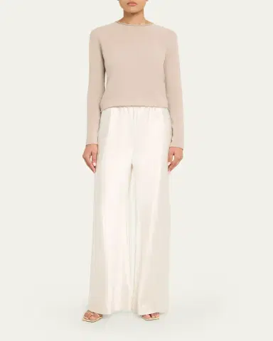 Lisa Yang Ida Roll-Edge Cashmere Crewneck Sweater | Thumbnail 2 Lisa Yang Ida Roll-Edge Cashmere Crewneck Sweater | Thumbnail 2