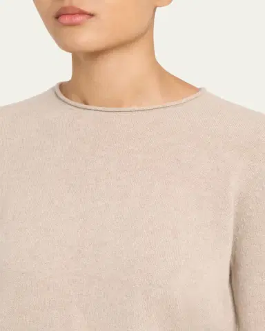 Lisa Yang Ida Roll-Edge Cashmere Crewneck Sweater | Thumbnail 5 Lisa Yang Ida Roll-Edge Cashmere Crewneck Sweater | Thumbnail 5