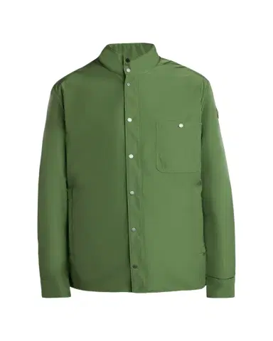 Moncler Men's Lascax Polyester Shirt Jacket with Leather Logo | Thumbnail 1