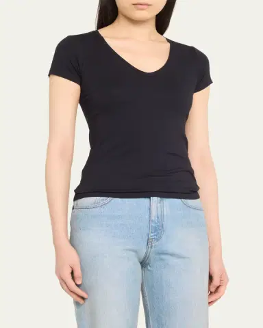 MAJESTIC FILATURES Soft Touch Short-Sleeve V-Neck Tee | Thumbnail 7 MAJESTIC FILATURES Soft Touch Short-Sleeve V-Neck Tee | Thumbnail 7