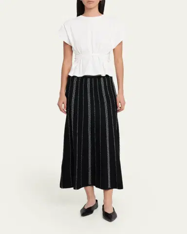 Proenza Schouler White Label Morena Textured Knit Midi Skirt | Thumbnail 2