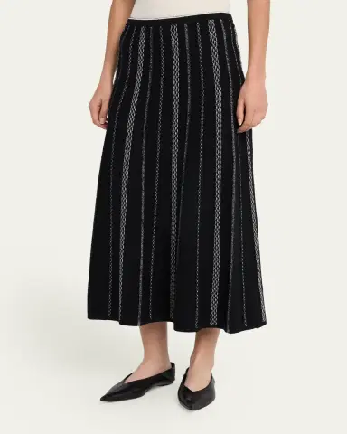 Proenza Schouler White Label Morena Textured Knit Midi Skirt | Thumbnail 4