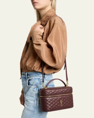 Saint Laurent Gaby Large YSL Vanity Bag in Quilted Leather | Thumbnail 6
