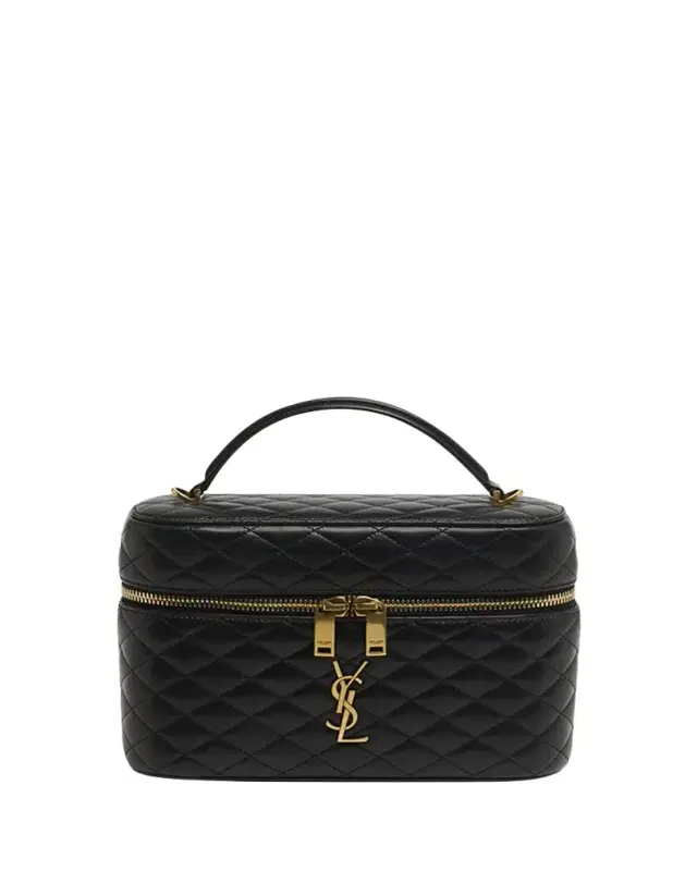 Saint Laurent Gaby Large YSL Vanity Bag in Quilted Leather