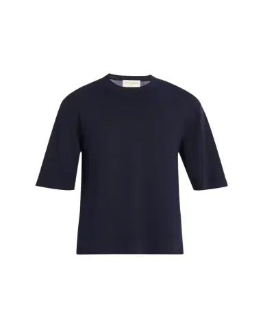 OFFICINE GÉNÉRALE Men's Boris Lyocell and Wool Knit Crewneck T-Shirt | Thumbnail 1
