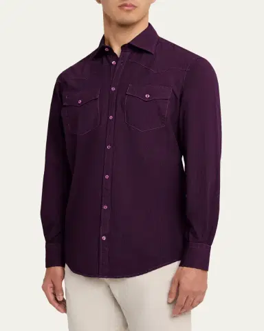Massimo Alba Men's Arizo Cotton Western Shirt | Thumbnail 4 Massimo Alba Men's Arizo Cotton Western Shirt | Thumbnail 4
