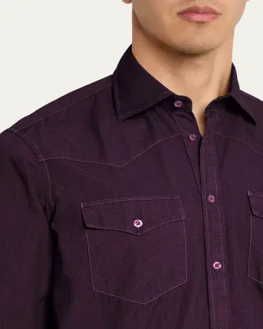 Massimo Alba Men's Arizo Cotton Western Shirt | Thumbnail 5 Massimo Alba Men's Arizo Cotton Western Shirt | Thumbnail 5