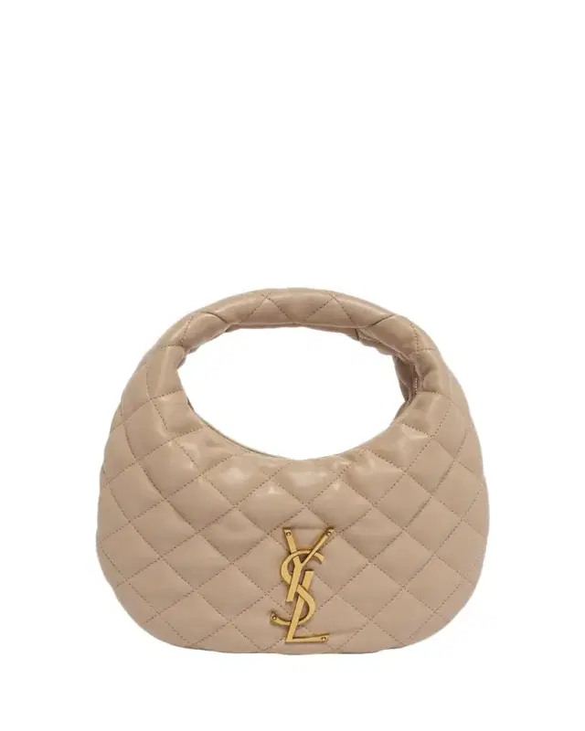 Saint Laurent Icarino Baby YSL Quilted Leather Hobo Bag