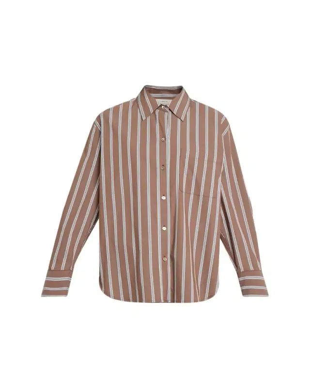 Vince Stripe Button-Front Shirt