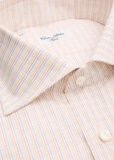 Cesare Attolini Men's Grid-Check Cotton Dress Shirt | Thumbnail 2 Cesare Attolini Men's Grid-Check Cotton Dress Shirt | Thumbnail 2