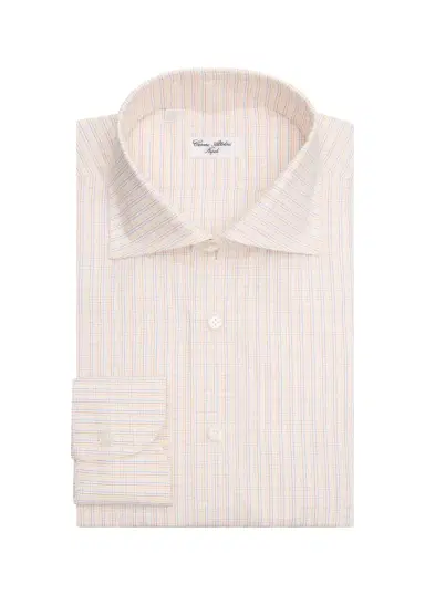 Cesare Attolini Men's Grid-Check Cotton Dress Shirt | Thumbnail 3 Cesare Attolini Men's Grid-Check Cotton Dress Shirt | Thumbnail 3