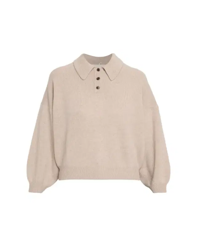 Etta Cashmere Polo Sweater