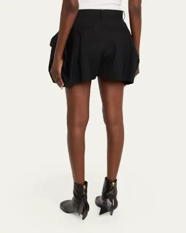 Sacai Chalk Stripe Draped Suiting Shorts | Thumbnail 3 Sacai Chalk Stripe Draped Suiting Shorts | Thumbnail 3